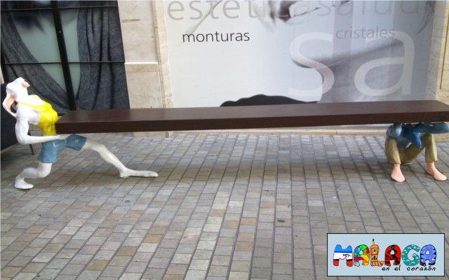 Esculturas a escasos metros de la calle Larios